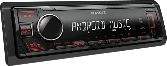 Автомагнитола Kenwood KMM-105 1DIN 4x50Вт USB 2.0 AUX 1 RDS