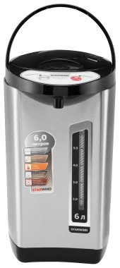 Термопот Starwind STP5401 6л. 800Вт черный/серебристый Термопот Starwind STP5401 6л. 800Вт черный/серебристый