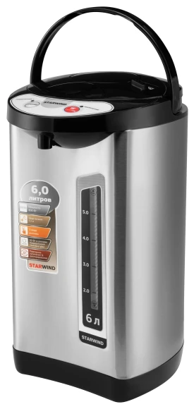 Термопот Starwind STP5401 6л. 800Вт черный/серебристый Термопот Starwind STP5401 6л. 800Вт черный/серебристый