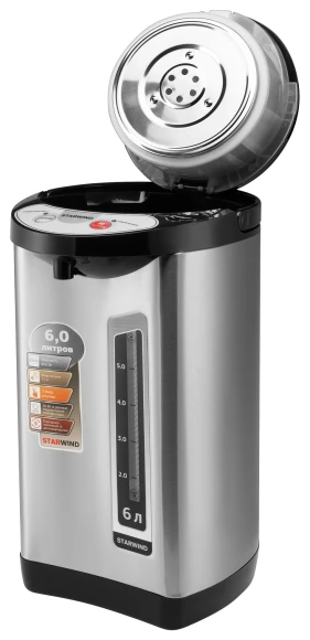 Термопот Starwind STP5401 6л. 800Вт черный/серебристый Термопот Starwind STP5401 6л. 800Вт черный/серебристый