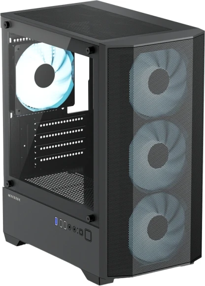 Корпус Accord ACC-195M черный без БП mATX 8x120mm 2xUSB2.0 1xUSB3.0 audio bott PSU