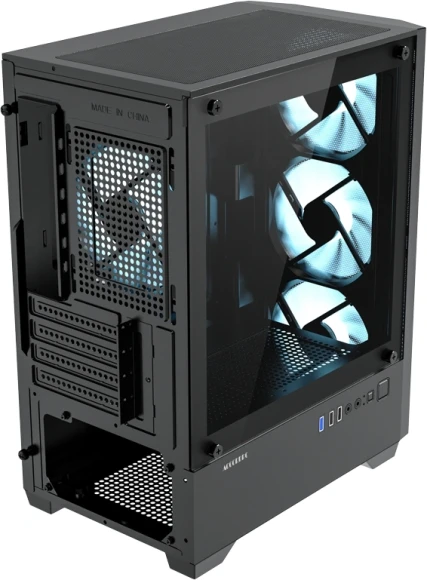 Корпус Accord ACC-195M черный без БП mATX 8x120mm 2xUSB2.0 1xUSB3.0 audio bott PSU