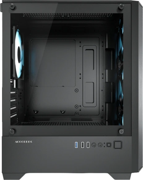 Корпус Accord ACC-195M черный без БП mATX 8x120mm 2xUSB2.0 1xUSB3.0 audio bott PSU