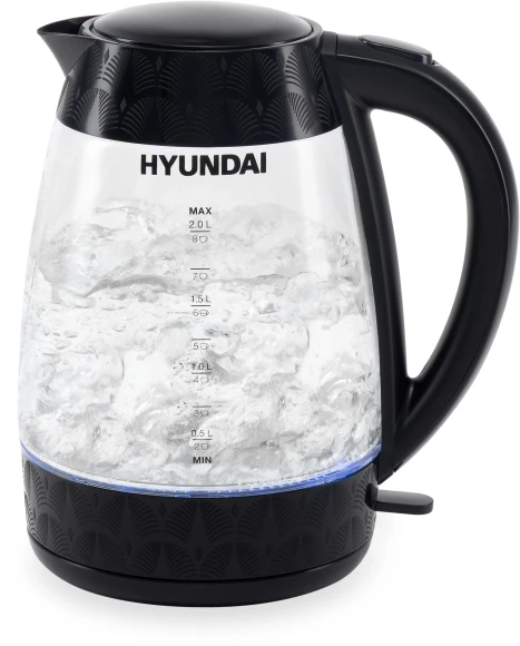 Чайник электрический Hyundai HYK-G4505 2л. 2200Вт черный корпус: стекло/пластик Чайник электрический Hyundai HYK-G4505 2л. 2200Вт черный корпус: стекло/пластик