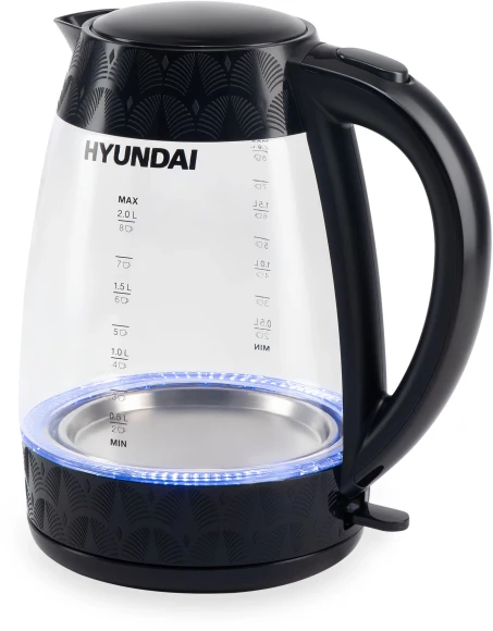 Чайник электрический Hyundai HYK-G4505 2л. 2200Вт черный корпус: стекло/пластик Чайник электрический Hyundai HYK-G4505 2л. 2200Вт черный корпус: стекло/пластик