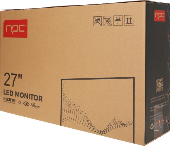 Монитор NPC 27" MD2707-K черный IPS LED 1ms 16:9 HDMI M/M матовая HAS Piv 250cd 178гр/178гр 1920x1080 240Hz G-Sync FreeSync DP FHD USB 5.5кг