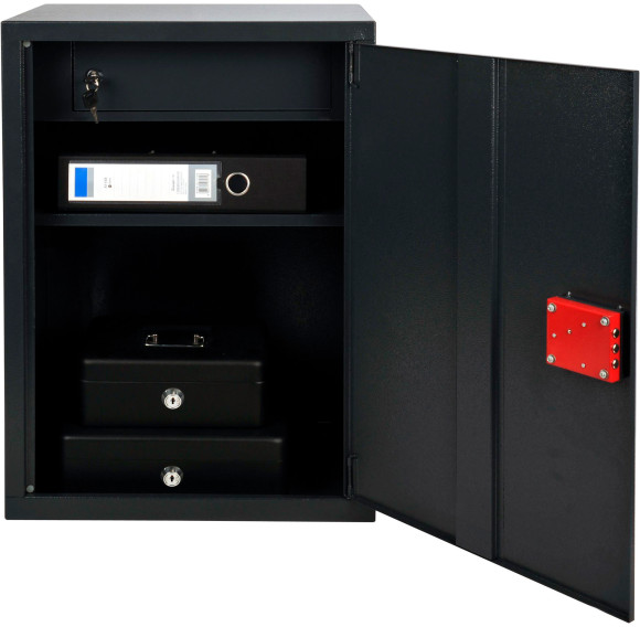 Ящик для денег Cactus CS-CB-003 90x250x180 графитовый Ящик для денег Cactus CS-CB-003 90x250x180 графитовый