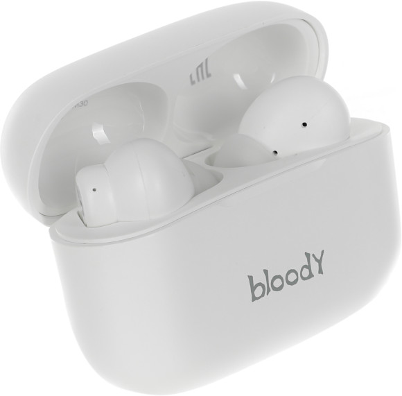 Гарнитура внутриканальные A4Tech Bloody M30 белый беспроводные bluetooth в ушной раковине (M30 (WHITE)) Гарнитура внутриканальные A4Tech Bloody M30 белый беспроводные bluetooth в ушной раковине (M30 (WHITE))