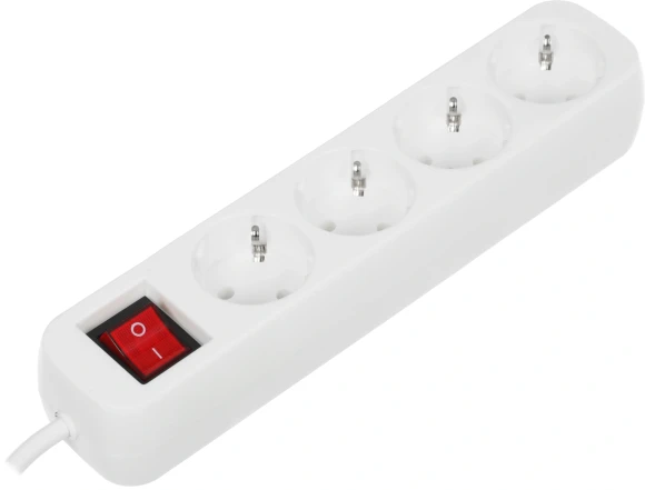 Сетевой удлинитель Defender S450 5м (4 розетки) белый (пакет ПЭ)