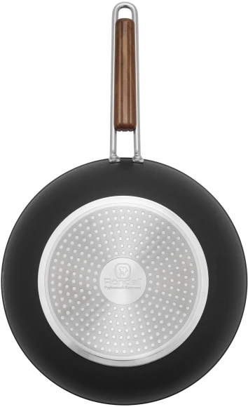 Сковорода ВОК (WOK) Rondell Fjord RDA-1800 круглая 28см покрытие: Xylan Plus ручка несъемная (с крышкой) черный