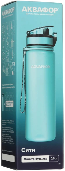 Бутылка-водоочиститель Аквафор мятный 0.5л.