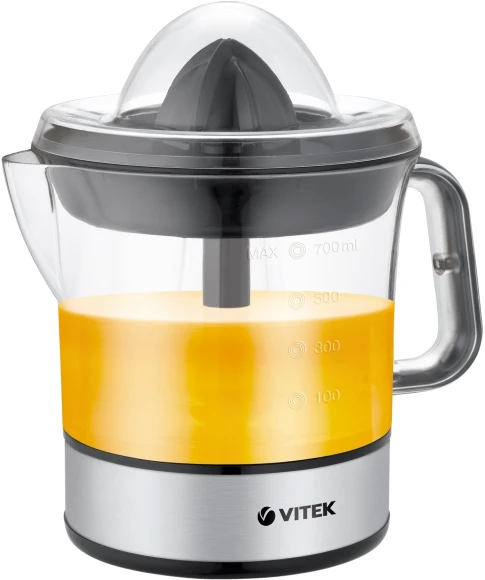 Соковыжималка цитрусовая Vitek VT-3669 25Вт рез.сок.:700мл. стальной/черный Соковыжималка цитрусовая Vitek VT-3669 25Вт рез.сок.:700мл. стальной/черный