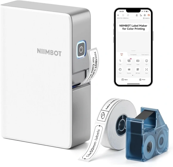 Термопринтер Niimbot N1 (1746888) 203dpi 40мм/с/USB/BT для печ.этик. белый Термопринтер Niimbot N1 (1746888) 203dpi 40мм/с/USB/BT для печ.этик. белый