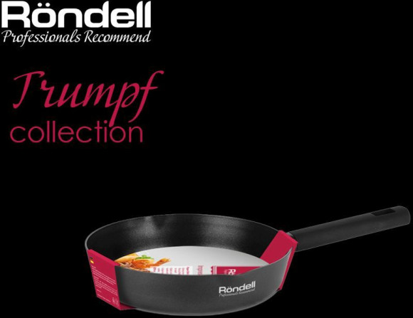 Сковорода Rondell Trumpf RDA-1342 круглая 24см покрытие: Xylan Plus ручка несъемная (без крышки) черный