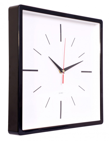 Часы настенные аналоговые Бюрократ WallC-S61P D30см черный (WALLC-S61P30/BLACK)