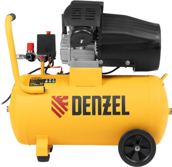 Компрессор поршневой Denzel DCV1800/50 масляный 320л/мин 50л 1800Вт желтый