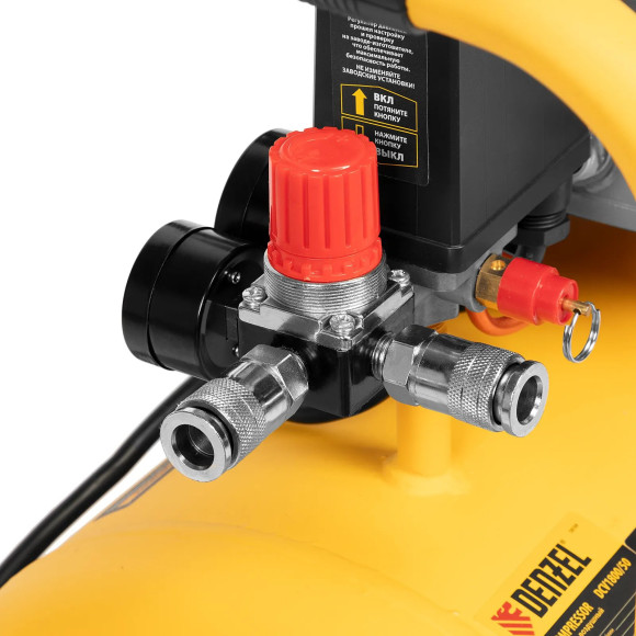 Компрессор поршневой Denzel DCV1800/50 масляный 320л/мин 50л 1800Вт желтый