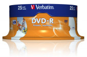 Диск DVD-R Verbatim 4.7Gb 16x Cake Box (25шт) Printable (43538) Диск DVD-R Verbatim 4.7Gb 16x Cake Box (25шт) Printable (43538)