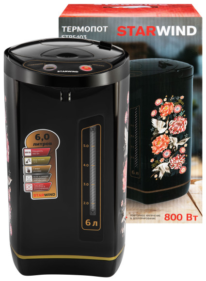 Термопот Starwind STP5403 6л. 800Вт черный Термопот Starwind STP5403 6л. 800Вт черный