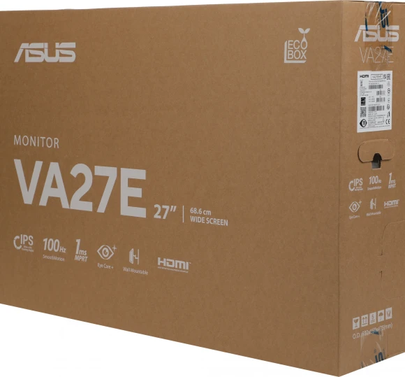 Монитор Asus 27" VA27EHF черный IPS LED 1ms 16:9 HDMI матовая 250cd 178гр/178гр 1920x1080 100Hz FHD 3.85кг