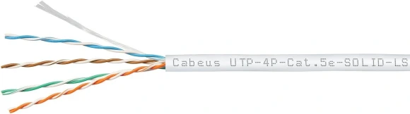 Кабель информационный Cabeus UTP-4P-CAT.5E-SOLID-LSLTX-GN кат.5E U/UTP 4 пары PVC внутренний 305м зеленый Кабель информационный Cabeus UTP-4P-CAT.5E-SOLID-LSLTX-GN кат.5E U/UTP 4 пары PVC внутренний 305м зеленый