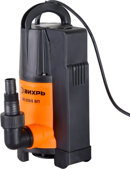 Насос дренажный Вихрь ДН-258/8 ВП 900Вт 15480л/час (в компл.:Переходник "Елочка" на три размера шланга 25/32/40мм) (68/2/13)