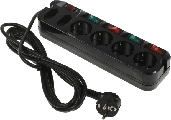 Сетевой фильтр Most ARG 3м (6 розеток) черный (коробка)
