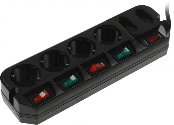 Сетевой фильтр Most ARG 3м (6 розеток) черный (коробка)