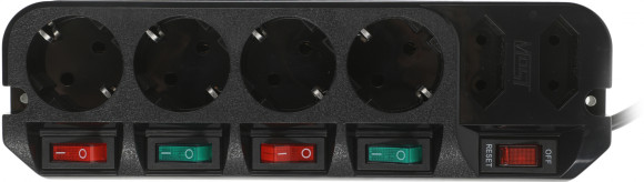 Сетевой фильтр Most ARG 3м (6 розеток) черный (коробка)