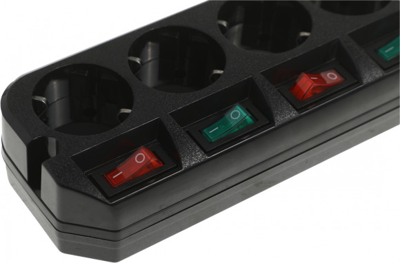 Сетевой фильтр Most ARG 3м (6 розеток) черный (коробка)