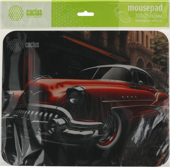 Коврик для мыши Cactus Red Car рисунок 300x250x2мм (CS-MP-P07M)