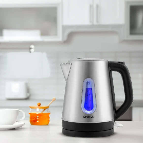 Чайник электрический Vitek VT-7038 1.7л. 2200Вт сталь корпус: металл Чайник электрический Vitek VT-7038 1.7л. 2200Вт сталь корпус: металл