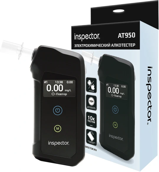 Алкотестер Inspector АТ950 электрохимический черный