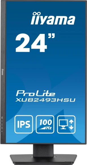 Монитор Iiyama 23.8" ProLite XUB2493HSU-B7 черный IPS LED 16:9 HDMI M/M матовая HAS Piv 300cd 178гр/178гр 1920x1080 100Hz DP FHD USB 4.6кг