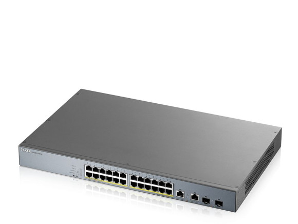 Коммутатор Zyxel GS1350-26HP-EU0101F (L2) 24x1Гбит/с 2xКомбо(1000BASE-T/SFP) 24PoE+ 375W управляемый Коммутатор Zyxel GS1350-26HP-EU0101F (L2) 24x1Гбит/с 2xКомбо(1000BASE-T/SFP) 24PoE+ 375W управляемый