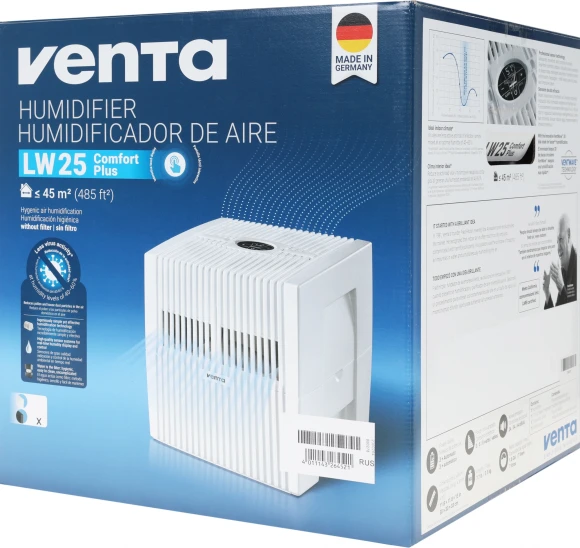 Мойка воздуха Venta Comfort plus LW25 8Вт черный (LW25 COMFORT PLUS SCHWARZ)