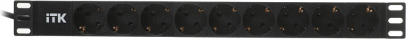 Блок распределения питания ITK алюминевый профиль PH22-9D2 гор.размещ. 9xSchuko базовые 10A C14 2м