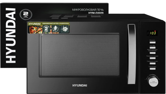 Микроволновая Печь Hyundai HYM-D3028 23л. 900Вт черный/серебристый Микроволновая Печь Hyundai HYM-D3028 23л. 900Вт черный/серебристый