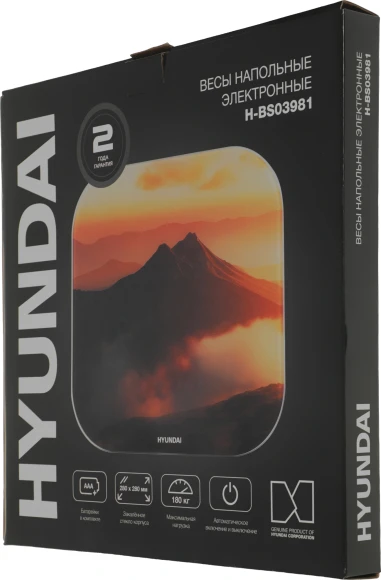 Весы напольные электронные Hyundai H-BS03981 макс.180кг оранжевый Весы напольные электронные Hyundai H-BS03981 макс.180кг оранжевый
