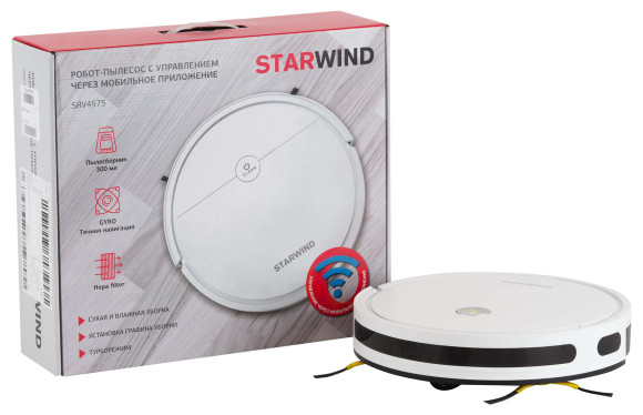 Пылесос-робот Starwind SRV4575 15Вт белый Пылесос-робот Starwind SRV4575 15Вт белый