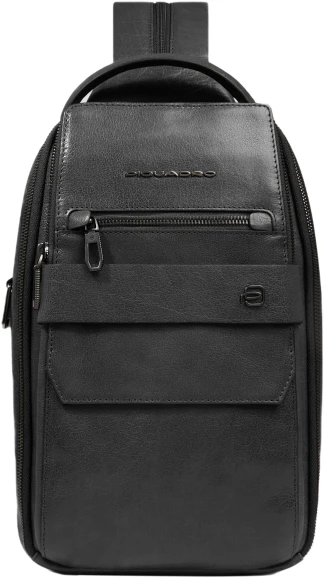 Рюкзак слинг мужской Piquadro Solm CA7028S141/N черный кожа