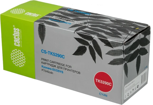 Картридж лазерный Cactus CS-TK5290C TK-5290C голубой (13000стр.) для Kyocera Ecosys P7240cdn