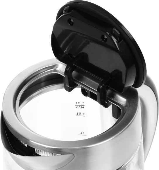 Чайник электрический Tefal KI760D30 1.7л. 2400Вт серебристый корпус: стекло/металл/пластик (8010000023) Чайник электрический Tefal KI760D30 1.7л. 2400Вт серебристый корпус: стекло/металл/пластик (8010000023)