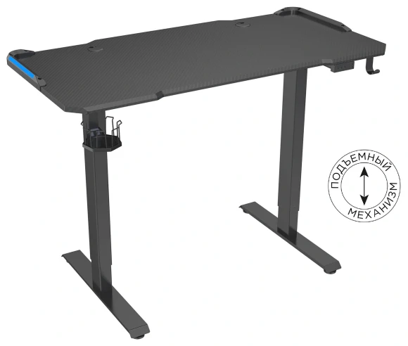 Стол для компьютера Cactus CS-ED-GBK электропривод столешница МДФ карбон каркас черный 120x60x72см
