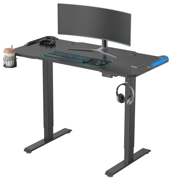 Стол для компьютера Cactus CS-ED-GBK электропривод столешница МДФ карбон каркас черный 120x60x72см