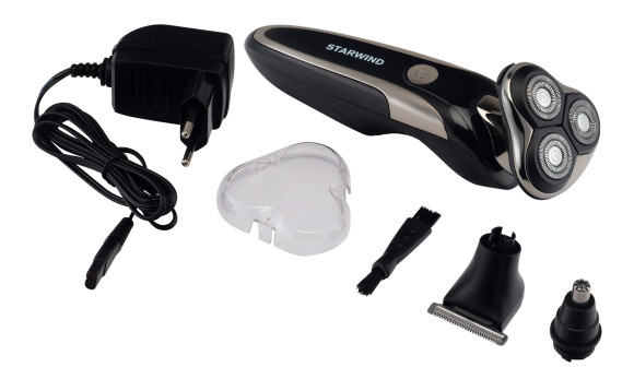 Бритва роторная Starwind SSH 4040 реж.эл.:3 питан.:аккум. черный Бритва роторная Starwind SSH 4040 реж.эл.:3 питан.:аккум. черный
