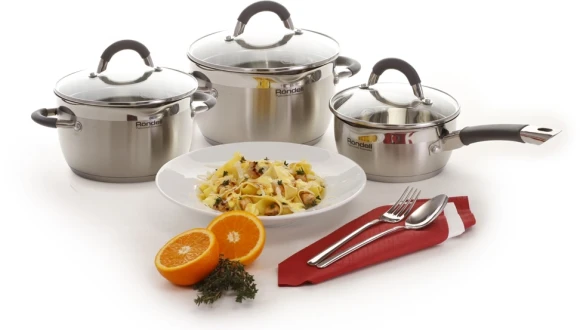 Кастрюля Rondell Flamme RDS-025 5.7л. d=24см (с крышкой) стальной