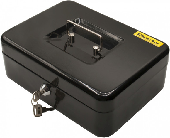 Ящик для денег Silwerhof 90x250x180 черный сталь 1.17кг Ящик для денег Silwerhof 90x250x180 черный сталь 1.17кг