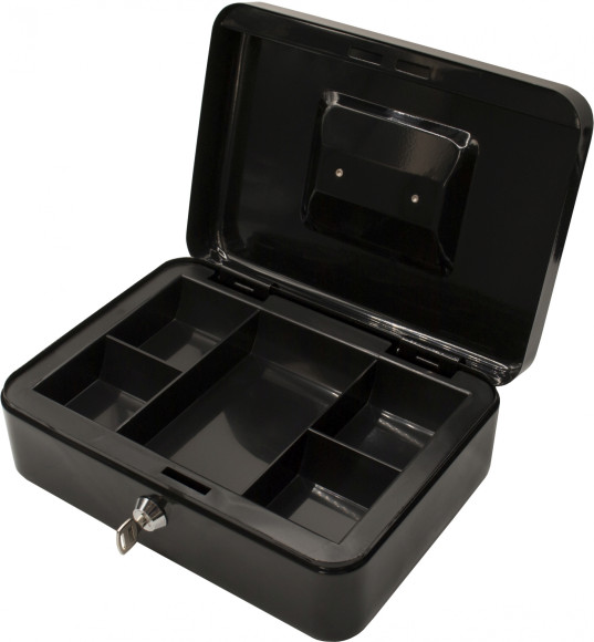 Ящик для денег Silwerhof 90x250x180 черный сталь 1.17кг Ящик для денег Silwerhof 90x250x180 черный сталь 1.17кг