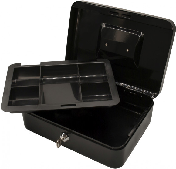 Ящик для денег Silwerhof 90x250x180 черный сталь 1.17кг Ящик для денег Silwerhof 90x250x180 черный сталь 1.17кг